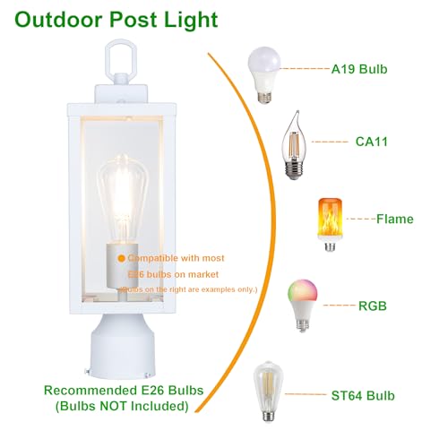 Outdoor Post Light Fixture (2 Count)