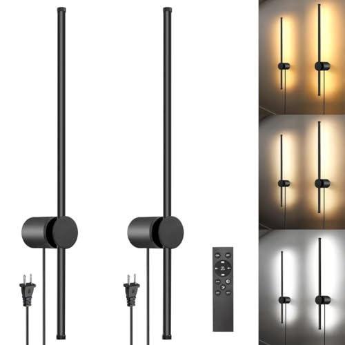 Wall Sconces Set of Two with Remote