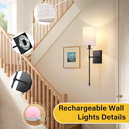 24 inch Battery Operated Wall Sconce Set of 2 (2 Count)