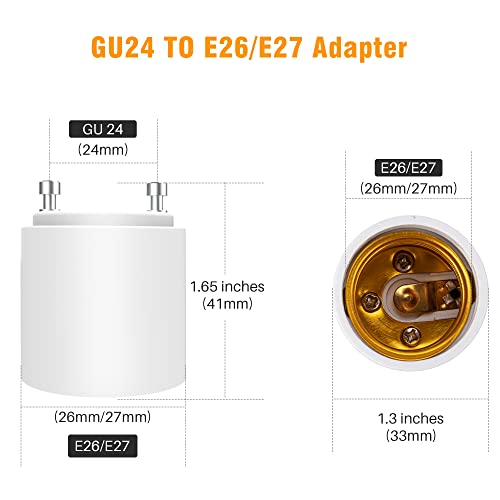 GU24 to E26 E27 Adapter 30 (30 Count)