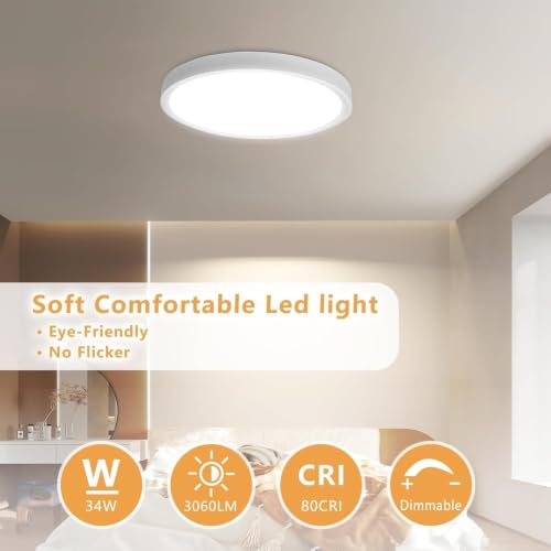 6PK Dimmable 15.8 Inch Led Ceiling Light Flush Mount (6 Count)