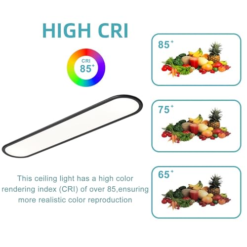 LED Flat Panel Long Ceiling Light Fixture for Shop Lighting