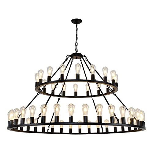 Wagon Wheel Chandelier 2 Tier 54