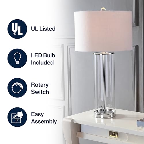 Collins Glass Table Lamp 29"