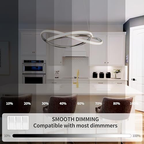 Modern LED Chandelier for Dining Room Pendant Light Fixture 40W