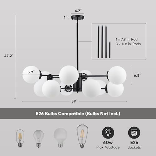 12 Light Sputnik Chandelier