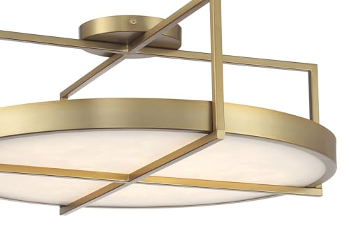 5617-695-L Boada LED Semi-Flush, 1-Light, 30 Total Watts, 24-in H x 9-in W, Soft Brass