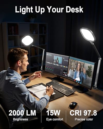 Desk Lamp for Home Office with Clamp
