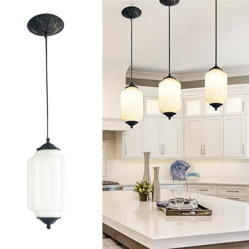 Vintage Milk Glass Pendant Lights Kitchen