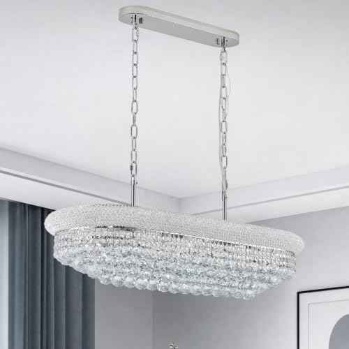 Rectangle Crystal Chandeliers for Dining Room