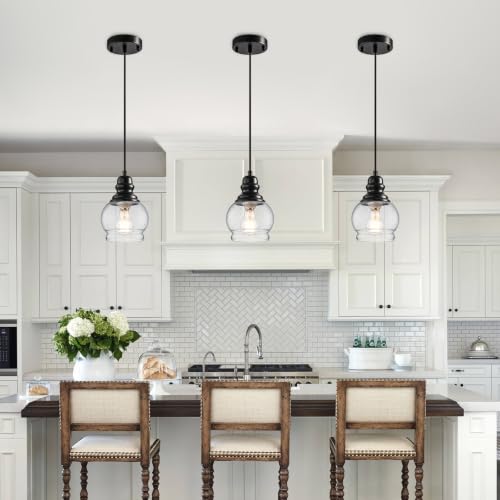 5.5 Inch Seeded Glass Mini Pendant Lights Kitchen Island