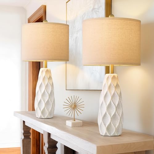 27.5" Ceramic Table Lamps for Living Room Bedroom Lamps Set of 2 Modern (2 Count)