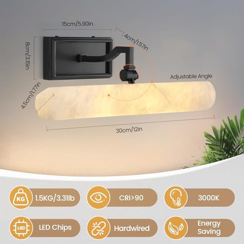 Alabaster Picture Light Hardwired