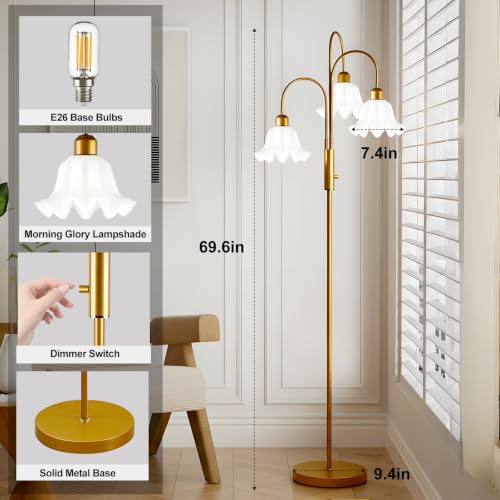70IN Flower Floor Lamp for Living Room (3 Count)