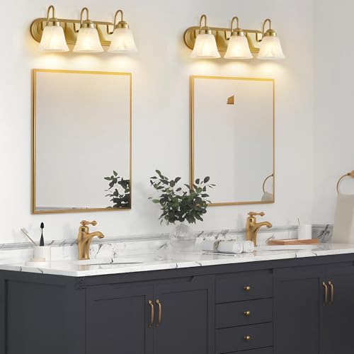 3 Light Bathroom Light Fixtures Over Mirror