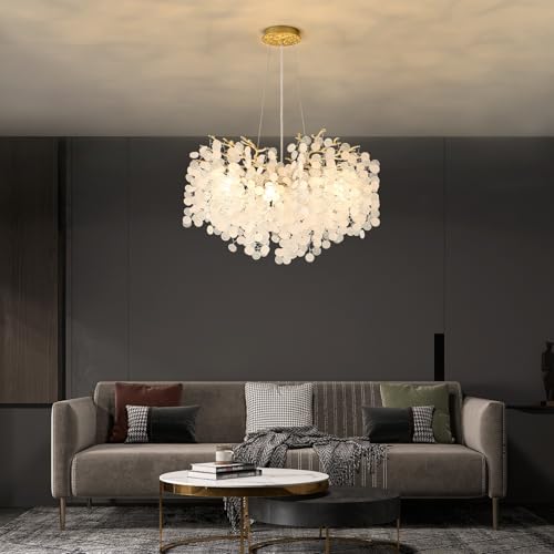 24" Capiz Shell Chandelier 8