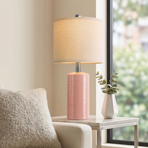 Small Table Lamps Set of 2 for Living Room 20.25" Pink Lamps Bedside Lamps (2 Count)