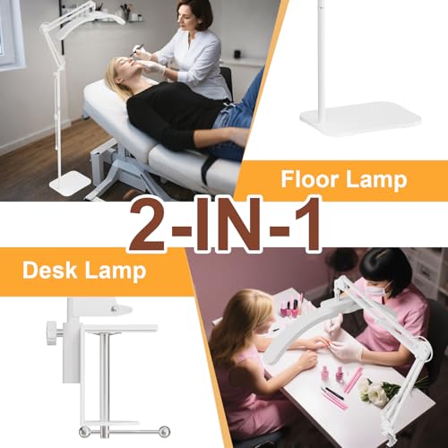 2-in-1 Lash Light, 2026 Upgraded Professional LED Half Moon Lamp