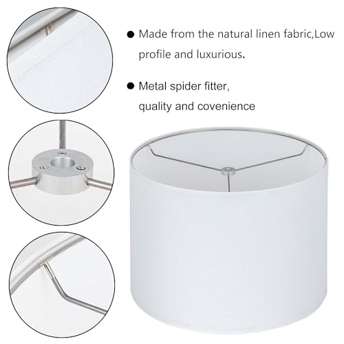White Set of 2 Lampshade Requires Self (2 Count)