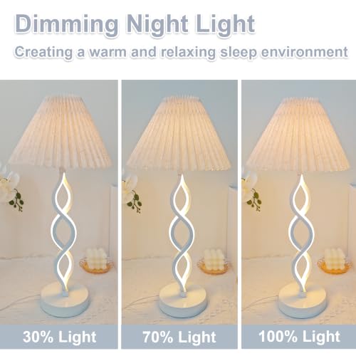 White Modern LED Table Lamp (White)