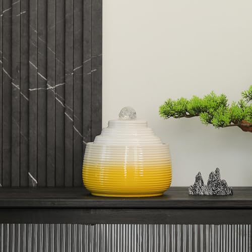 Indoor and Outdoor Fountain Water Feature Fall Ceramic Home Office Decoration mini Tabletop Desktop