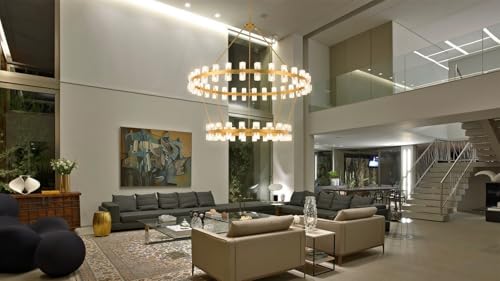60 Inch Gold Wagon Wheel Chandelier with Crystal Shade