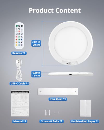 Rechargeable RGB Ambient Shower Light for Inside Shower Waterproof