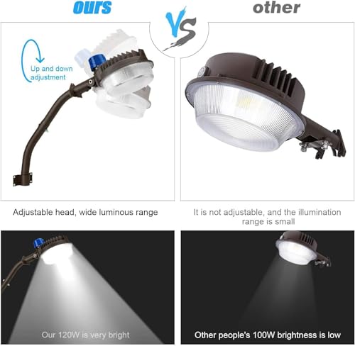 120W LED Barn Light Dusk to Dawn Outdoor Security Area Flood Light