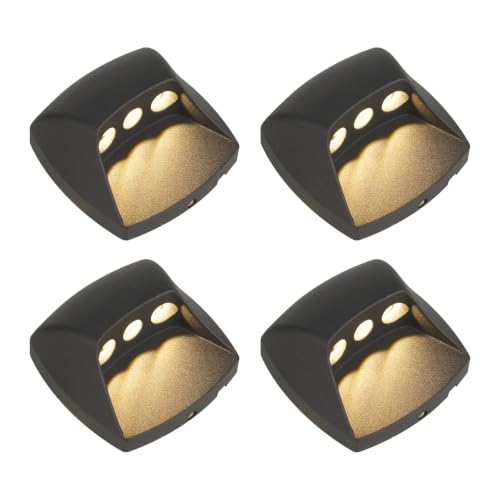 4 Pack Aluminum Low Voltage Outdoor Step Lights (4 Count)