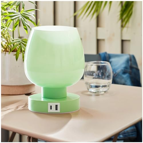 Touch Bedside Table Lamp with USB Charging