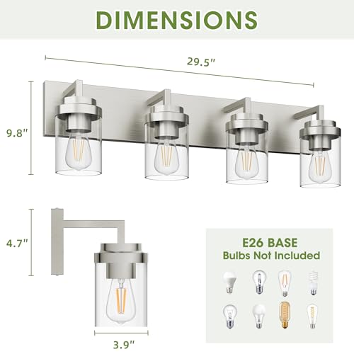 Bathroom Lighting Fixtures (4 Count)