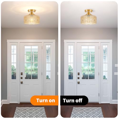 Small Semi Flush Mount Ceiling Light Fixture
