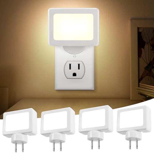 4 Pack Night Light Plug in Wall with Adjustable Direction (4 Count)