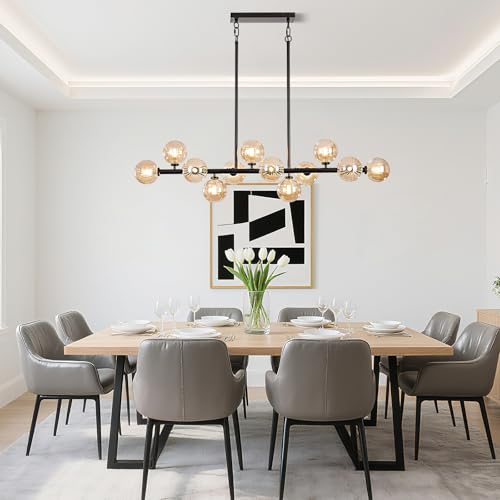 50 Inch Large Glass Globe Sputnik Chandelier