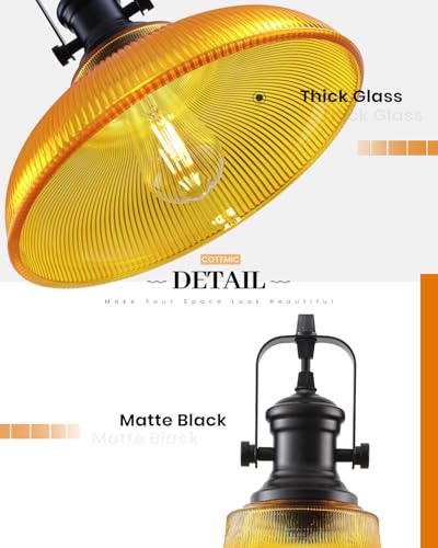 Orange Glass Pendant Lights Kitchen Island