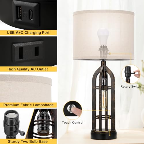 Table Lamps for Living Room (2 Count)