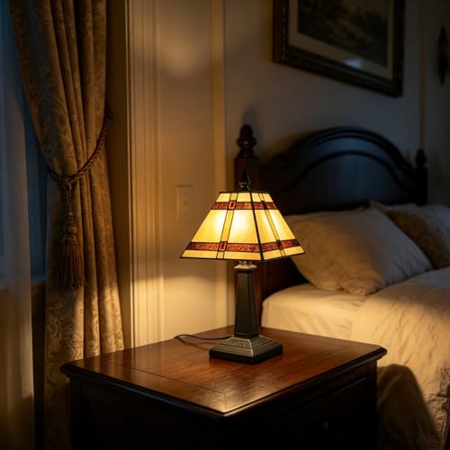Tiffany Lamp Mission Style Stained Glass Table Lamp Small Desk Light
