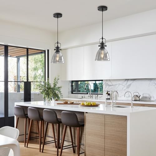Black Pendant Lights Kitchen Island 2 Pack (2 Count)