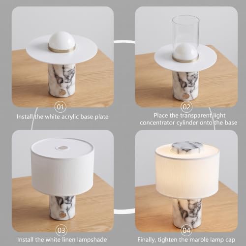 Marble Lamp Rechargeable Alabaster Stone Table Lamps