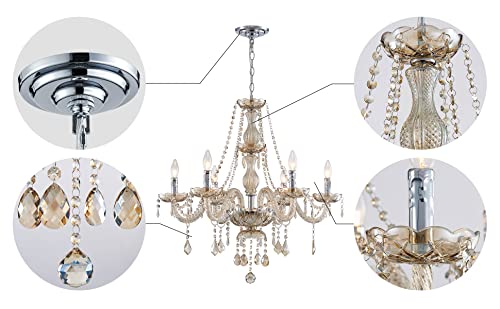 Saint Mossi 6 Light Chandelier Modern K9 Crystal Chandelier Lighting