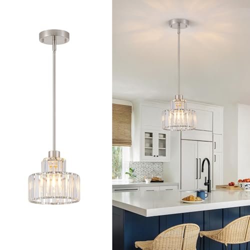 Brushed Nickel Pendant Lights Kitchen Island 1 Pack