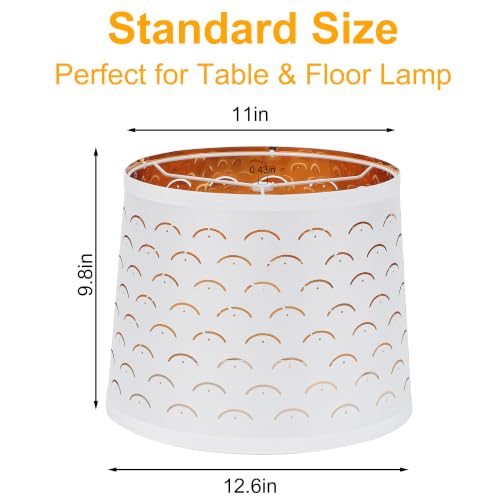 Empire Linen Lamp Shades Set of 2 (White&Smile Shape)