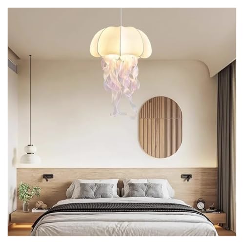 Nordic Chandeliers Living Room Silk Lamps Umbrella Jellyfish Shaped Chandeliers Design Dining Table Lighting Bedroom Decoration