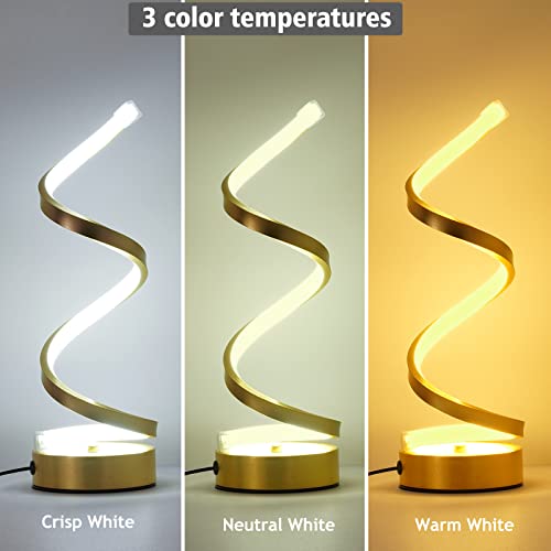 Gold Infinity Spiral LED Table Lamp