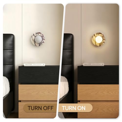 7.9 inch Natural Marble Wall Sconce