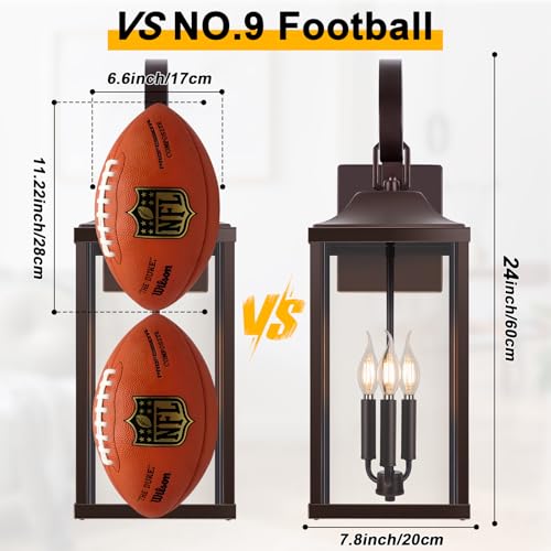 24" Oil Rubbed Bronze Extra Large Outdoor Light Fixture 3 (2 Count)