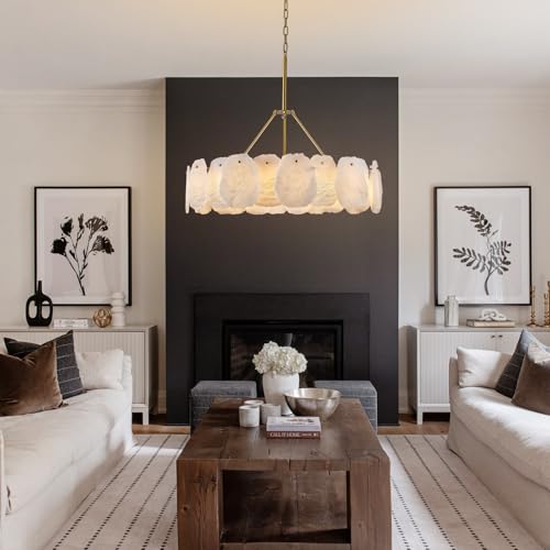 Round Alabaster Chandelier