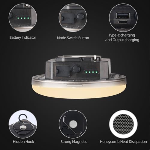 Transparent Portable Rechargeable LED Camping Lights