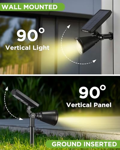 2 Solar Lights Outdoor Spot Garden Yard Landscape Flag (2 Count)