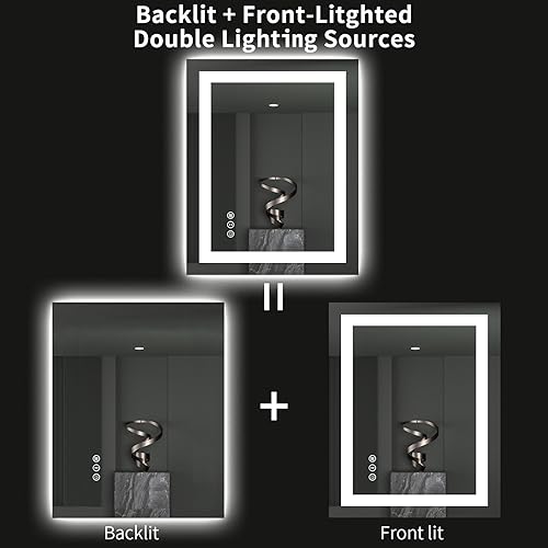 28"X32" LED Bathroom Mirror with Lights